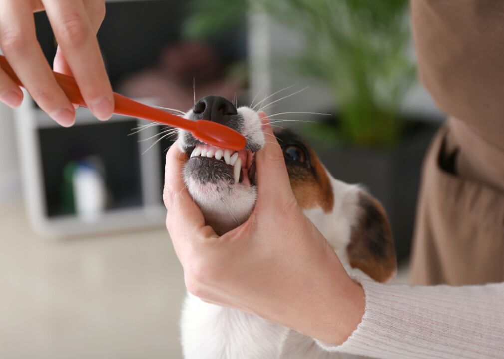 Brushing teeth